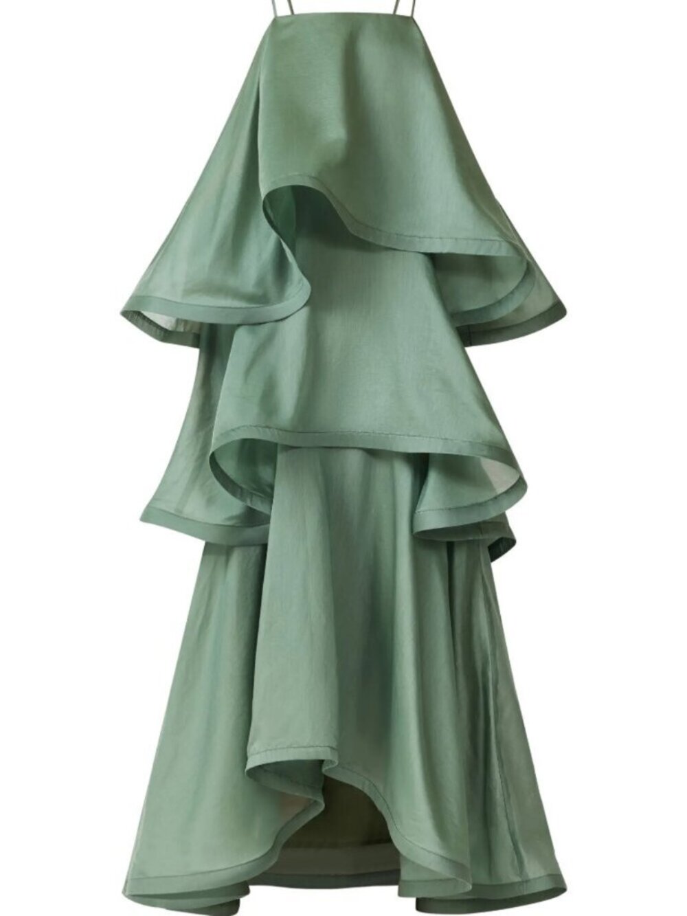New Elliatt x Revolve Noemi Tilly tiered voile square neck flowy gown maxi dress - Picture 4 of 12